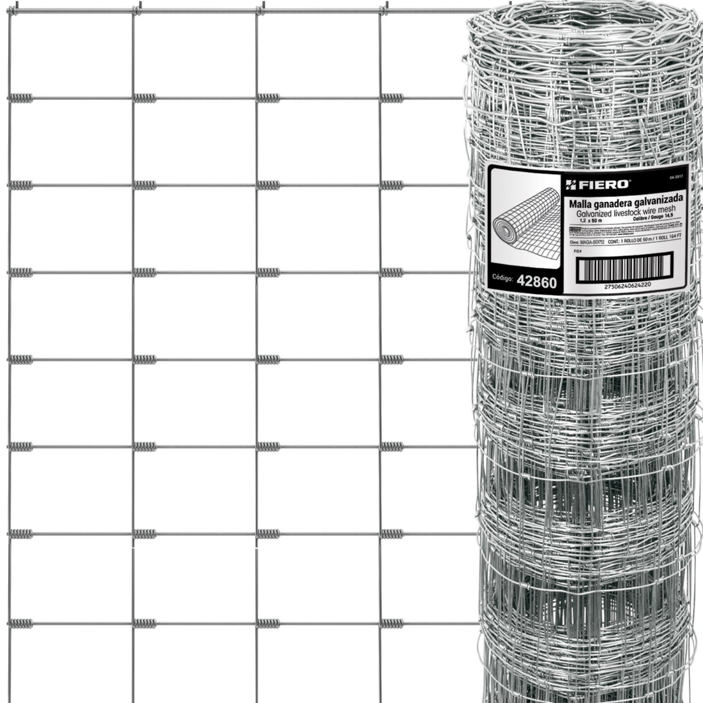 MALLA BORREGUERA MAGA50X12 GRADUADA 1.20MX50M.GALV.FIERO