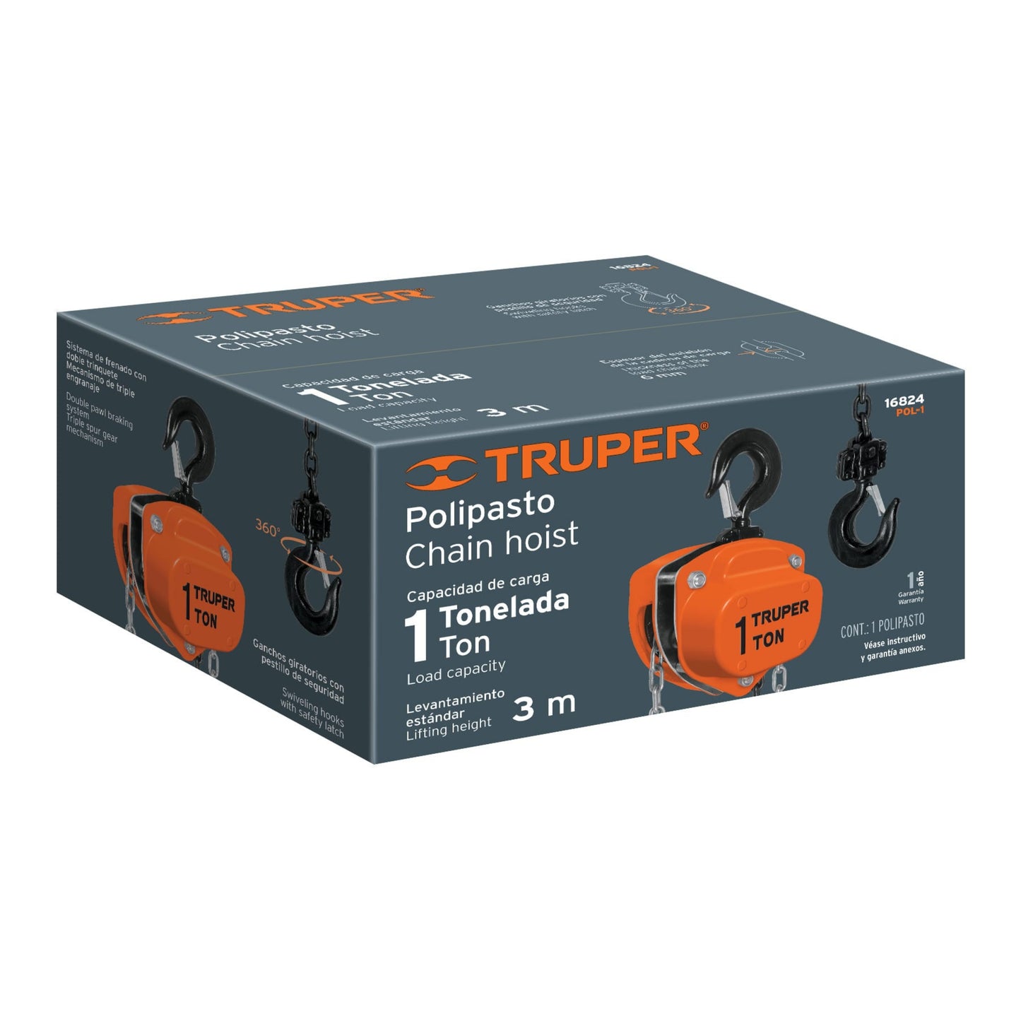 POLIPASTO POL1 1 TONELADA TRUPER SP