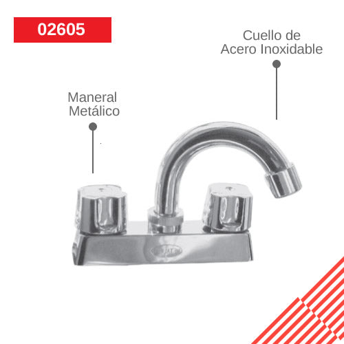 MEZC. 02605 P/LAVABO DE LATON 24T METALFLU