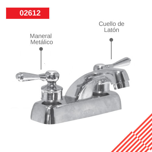 MEZC. 02612 LAVABO LATON MAN/MET LEDA METALFLU