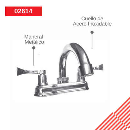 MEZC. 02614 LAVABO INDRA A/CROMO METALFLU