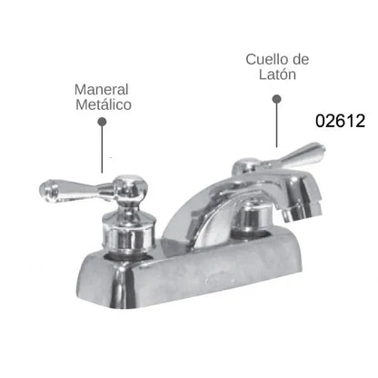 MEZC. 02612 LAVABO LATON MAN/MET LEDA METALFLU