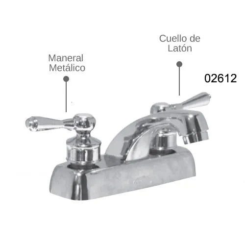 MEZC. 02612 LAVABO LATON MAN/MET LEDA METALFLU
