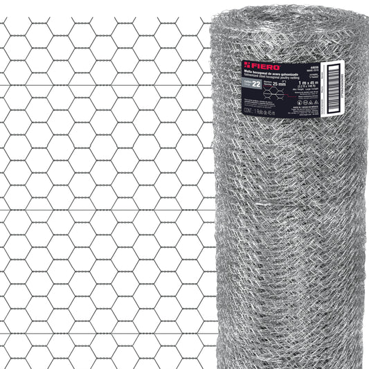 MALLA HEXAGONAL MAHE2510 POLLERA 1X25x45M.FIERO