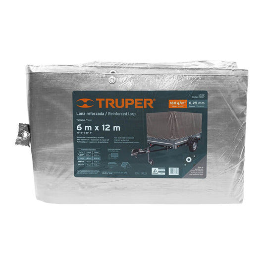 LONA LT612 POLIETILENO 6X12 MT.REF.GRIS TRUPER