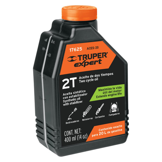 ACEITE ACES20 DE 2 TIEMPOS 14 OZ 400 ML 17625 TRUPER
