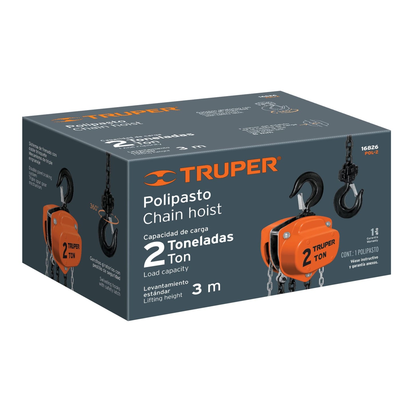 POLIPASTO POL2 2 TONELADAS TRUPER