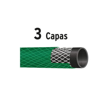 MANGUERA MAN1/2PR REFORZADA 3 CAPAS R/100 M PRET