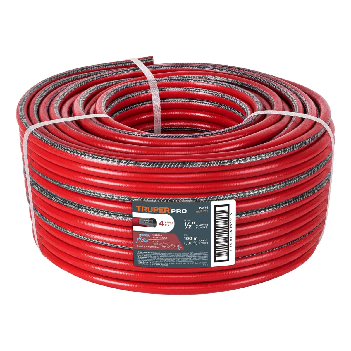 MANGUERA MAN1/2X SUPER REFORZADA R/100MTS. TRUPER