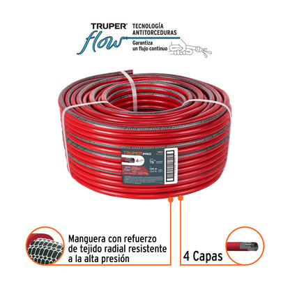 MANGUERA MAN1/2X SUPER REFORZADA R/100MTS. TRUPER