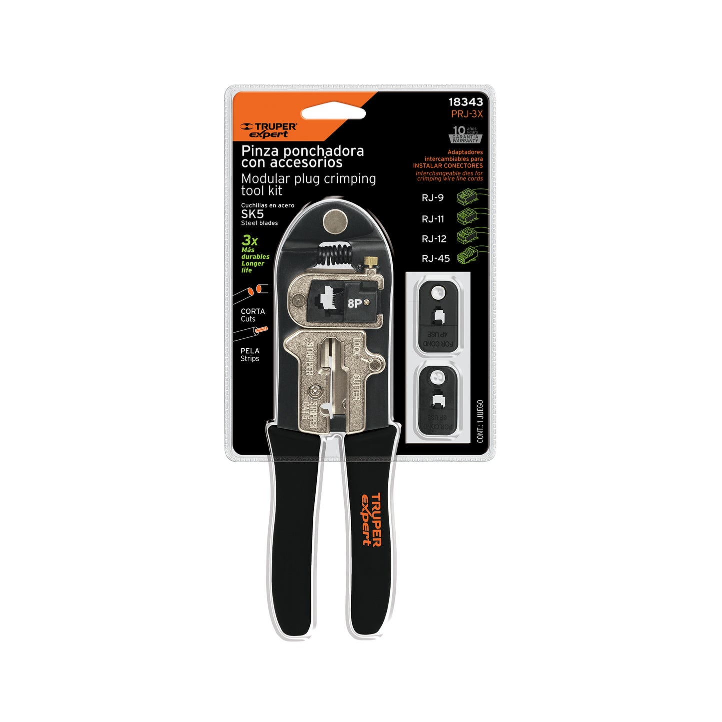 PINZA PRJ3X PONCHADORA DE MOD.INTERCAMB. TRUPER