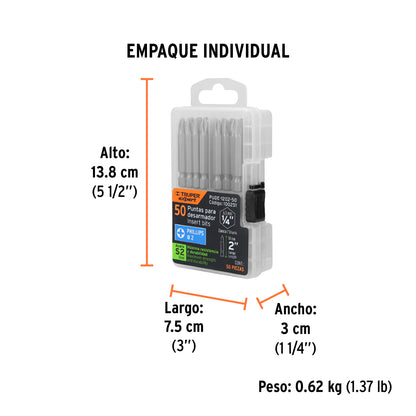 PUNTAS PUDE120250 PHILLIPS C/50 100251