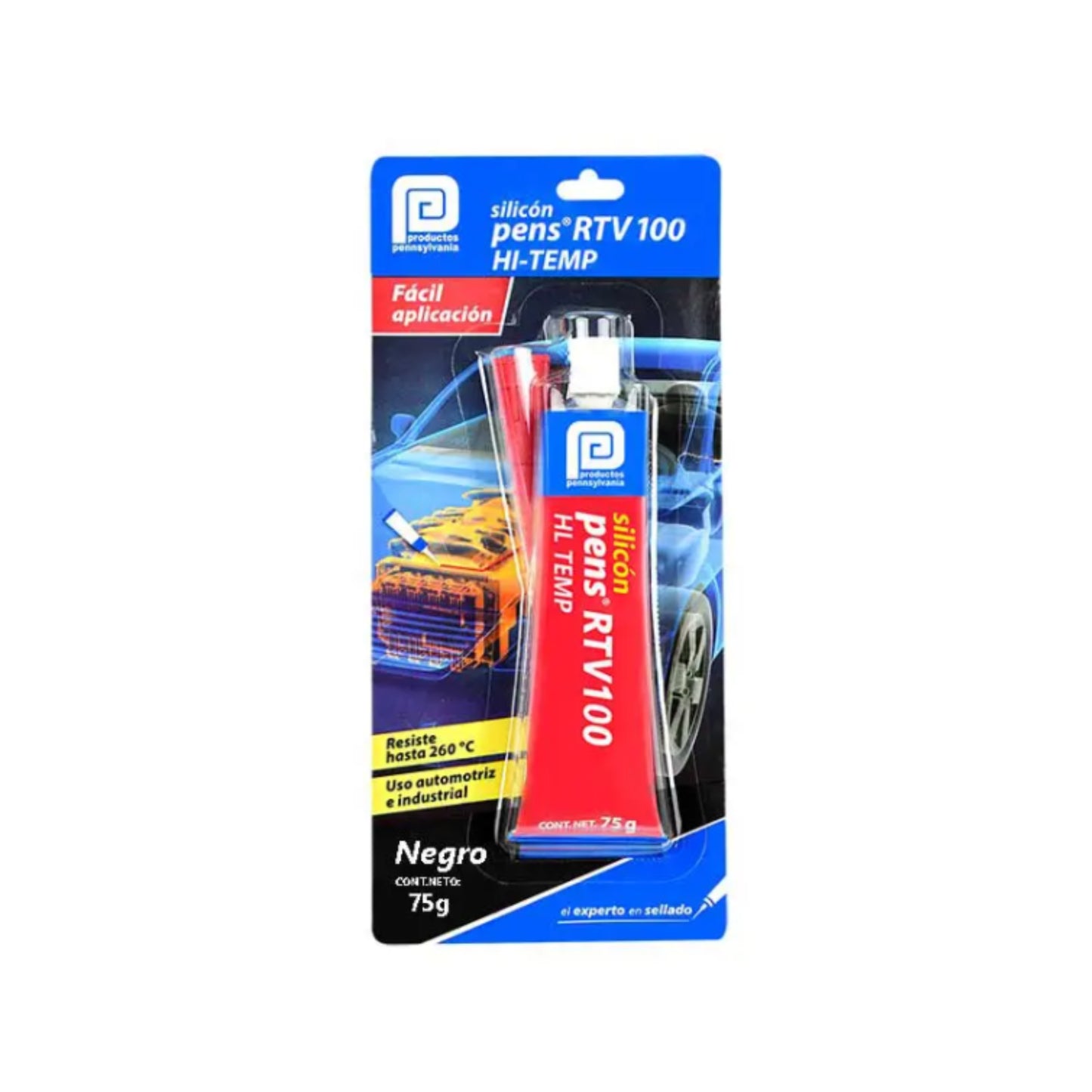 SILICON ALTA TEMPERATURA 75 GM. NEGRO PENNSILVANIA