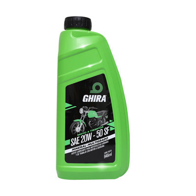 ACEITE SF 20W50 MINERAL 0.946L MOTO 4T GHIRA 718000012 2 PZAS